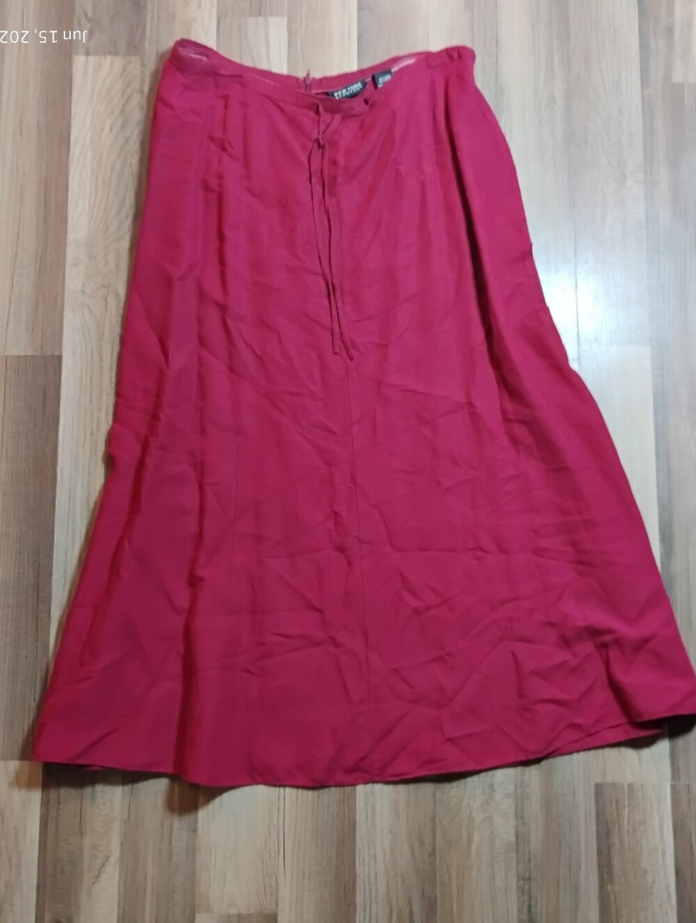 New York & Company Magenta A-Line Maxi Skirt
